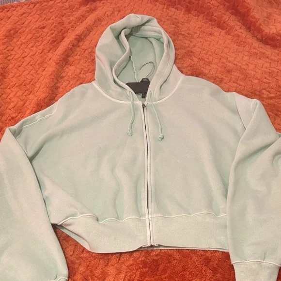 Kohl's Faded Mint Full Zip Hoodie - Picture 3 of 5
